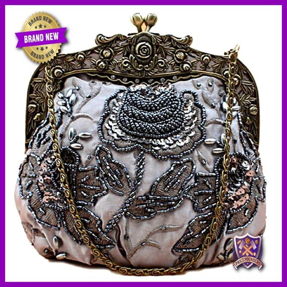 Handbags - Vintage Beaded Sequin Evening Handbag Elegant Formal Party Clutch